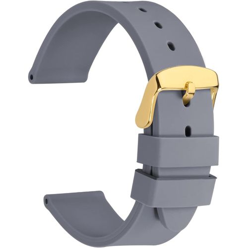 Kal-Léger Bracelets De Montre En Caoutchouc De Silicone, Boucle En Acier Inoxydable, 16mm 18mm 20mm 22mm 24mmm