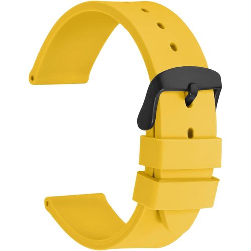 Kal-Léger Bracelets De Montre En Caoutchouc De Silicone, Boucle En Acier Inoxydable, 16mm 18mm 20mm 22mm 24mmm