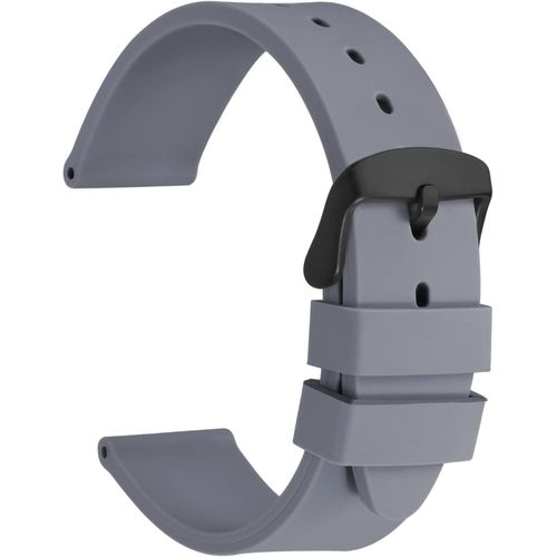 Kal-Léger Bracelets De Montre En Caoutchouc De Silicone, Boucle En Acier Inoxydable, 16mm 18mm 20mm 22mm 24mmm