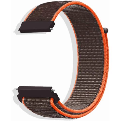Kal-Bracelet Pour 20mm 18mm 22mm Nylon Remplacement En Réglable Bracelets, Banda De Montre De Rechange En Libération Rapide Pour Femme/Homme - Orange/Bleu