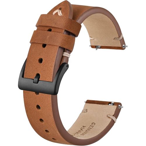 Kal-Bracelet De Montre En Cuir Vieilli, Bracelets De Rechange Pour Hommes, Dégagement Rapide, Largeur De Bande 18mm 20mm 22mm