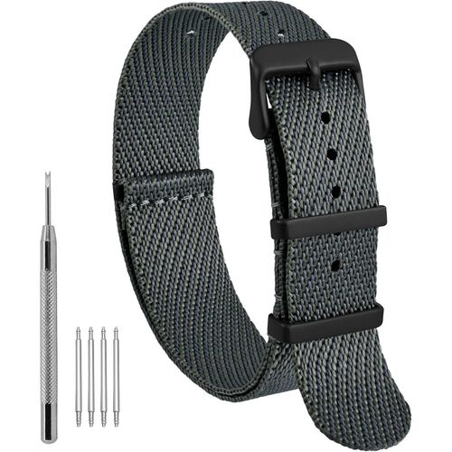 Kal-Militaires Bracelets Montre En Nylon, Bande De Remplacement En Nylon Balistique Monobloc Pour Homme Et Femme, Compatible Cosse De Montre 16mm 18mm 20mm 22mm