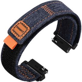 Kal-Bracelet De Montre En Toile Pour Homme Et Femme, Bracelets En Tissu Denim À Dégagement Rapide, 16mm 18mm 19mm 20mm 21mm 22mm 24mm