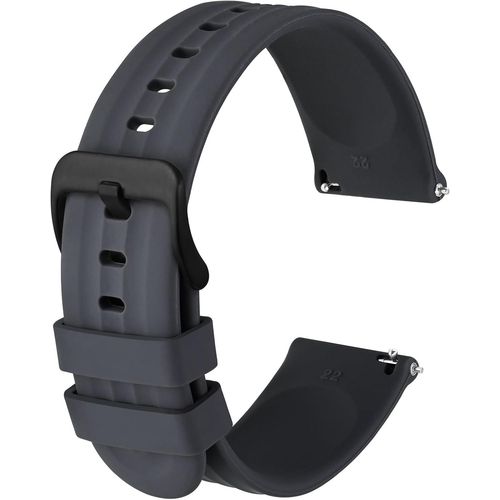 Kal-Bracelets De Montre En Silicone 18mm 20mm 22mm 19mm 21mm, Sport Remplacement Bracelet En Caoutchouc À Libération Rapide Pour Hommes Femme, Extra Long