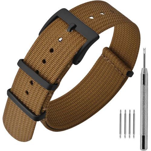 Kal-Bracelet De Montre En Nylon Avec Boucle En Acier Inoxydable, Sport Bande De Remplacement 16mm 18mm 20mm 22mm