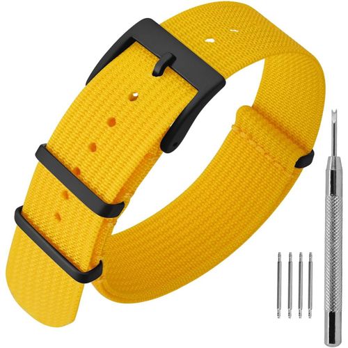 Kal-Bracelet De Montre En Nylon Avec Boucle En Acier Inoxydable, Sport Bande De Remplacement 16mm 18mm 20mm 22mm