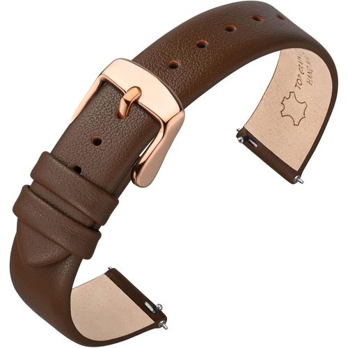 Kal-Bracelet De Montre En Cuir Véritable Pour Homme Femme, Dégagement Rapide, Bande De Remplacement 12mm 13mm 14mm 16mm 18mm 20mm 22mm