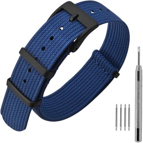 Kal-Bracelet De Montre En Nylon Avec Boucle En Acier Inoxydable, Sport Bande De Remplacement 16mm 18mm 20mm 22mm