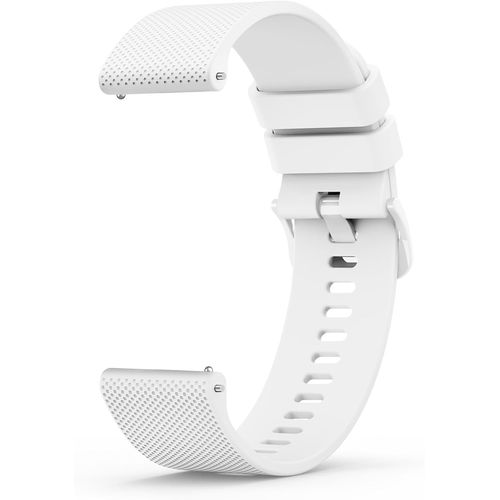 Kal-20mm 22mm Bracelet De Montre En Silicone, Souple Bracelet De Replacement En Dégagement Rapide Avec Boucle En Même Couleur Homme Femme 20mm 22mm (Blanc, 22mm)