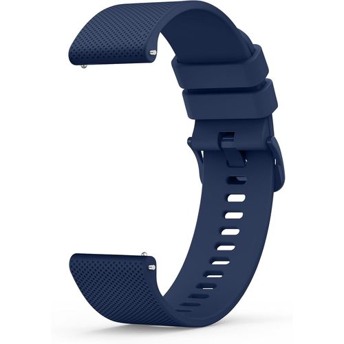 Kal-20mm 22mm Bracelet De Montre En Silicone, Souple Bracelet De Replacement En Dégagement Rapide Avec Boucle En Même Couleur Homme Femme 20mm 22mm (Bleu, 22mm)