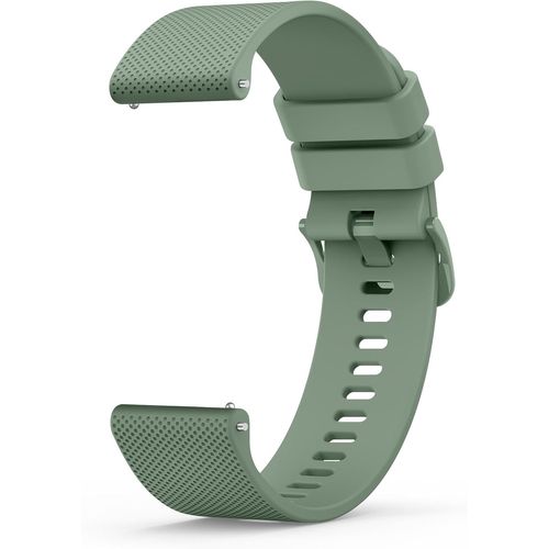 Kal-20mm 22mm Bracelet De Montre En Silicone, Souple Bracelet De Replacement En Dégagement Rapide Avec Boucle En Même Couleur Homme Femme 20mm 22mm (Vert, 22mm)