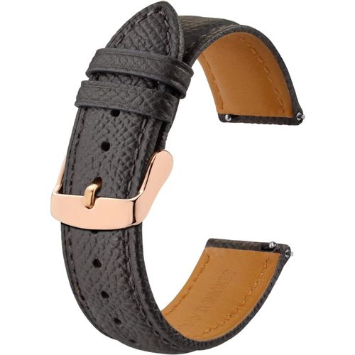 Kal-Bracelets De Montres En Cuir Texturé, Remplacement Dégagement Rapide Pour Femme Homme, 18mm 20mm 22mm