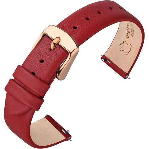 Kal-Bracelet De Montre En Cuir Véritable Pour Homme Femme, Dégagement Rapide, Bande De Remplacement 12mm 13mm 14mm 16mm 18mm 20mm 22mm