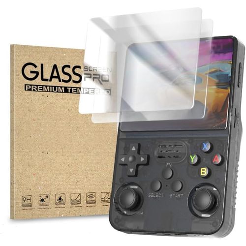 Kal-Lot De 2 Films De Protection D'écran Pour Console De Jeu R36s/R35s/Rgb20s Écran De 3,5"" En Verre Trempé 9h - Anti-Poussière Et Anti-Bulles D'air