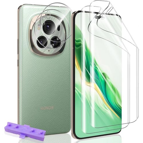 Kal-Protection Écran Pour Honor Magic 6 Pro [Non-Verre Trempé] Et Honor Magic 6 Pro Verre Trempé Caméra Arrière Protecteur [2+2 Pièces], Tpu Flexible Protection Écran Pour Honor Magic 6 Pro