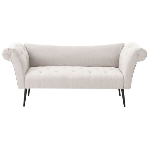Chaise Longue Nantilly Tissu Beige Clair