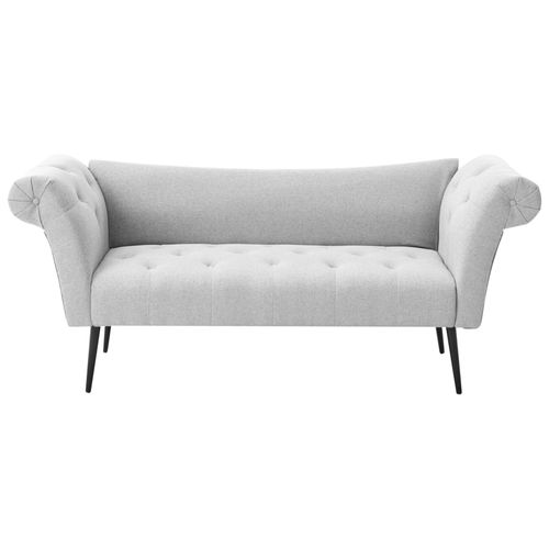 Chaise Longue Nantilly Tissu Gris Clair