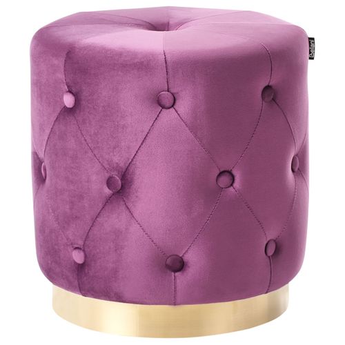 Pouf Carrollton Velours Pourpre 40 Cm 40 Cm 41 Cm