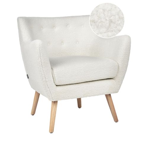 Fauteuil Drammen Bouclé Blanc