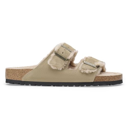 Sandales En Cuir Suédé Et Fourrure Birkenstock Arizona Shearling