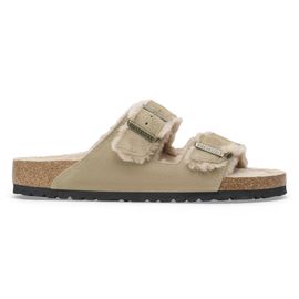 Sandales En Cuir Suédé Et Fourrure Birkenstock Arizona Shearling