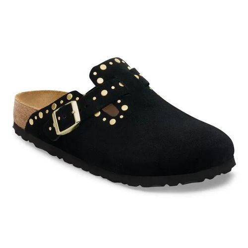 Sandales En Cuir Suédé Riveté Birkenstock Boston