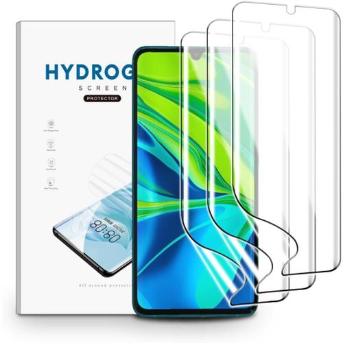 Kal-Film Hydrogel Pour Xiaomi Mi Note 10 Pro/Mi Note 10, 3 Pièces Tpu Film Protection Écran Hd Clair Doux Transparent Film De Protection D'écran