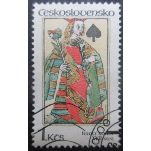 Tchecoslovaquie N°2594 Carter A Jouer Ancienne Oblitéré