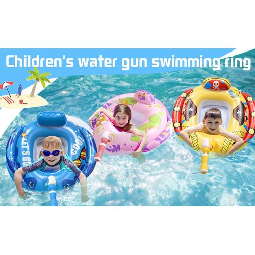 Bouee Bébé Apporter Pistolet À Eau, Siège De Piscine, Enfants Anneau De Natation, Bebe Bouee Pour Gonflable, Gonflable Flotteur Entraîneur De Natation Pour Enfants 3-8 Ans
