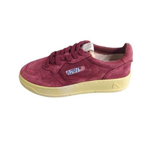 Baskets Femme Autry Medalist Ss04 Leather Burgundy/Beige