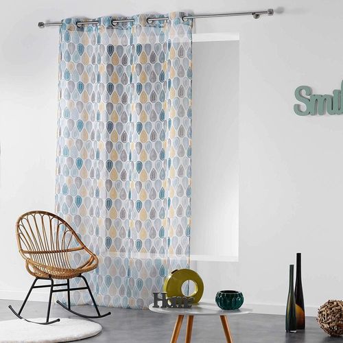 Douceur D'interieur Palpito Panneau À ?Illets, Polyester, Blanc, 240x140 Cm