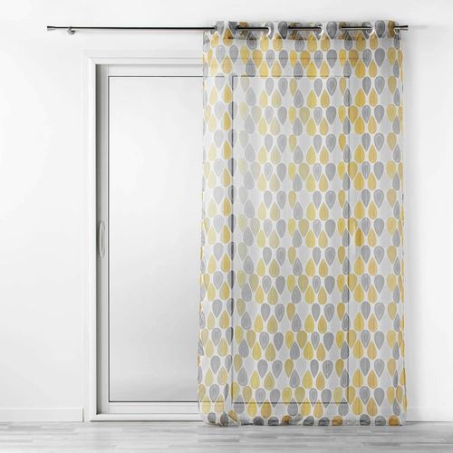 Voilage À Oeillets (140 X 240 Cm) Palpito Jaune/Blanc, Voile Imprimé Transfert