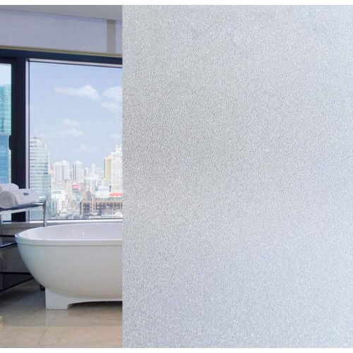 Arthome Film dépoli pour fenêtre de Verre Autocollant Non adhésif Anti-UV Film Opaque Vinyle idéal pour Salon Salle de Bain Chambre Cuisine Bureau 44.5 x 254cm