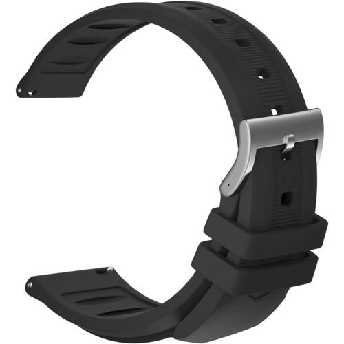 Kal-Bracelet Montre Remplacer Silicone Bracelet Montre Imperméable Flexible Lisse - 16mm, 18mm, 20mm, 22mm Caoutchouc Montre Bracelet Avec Acier Inoxydable Boucle