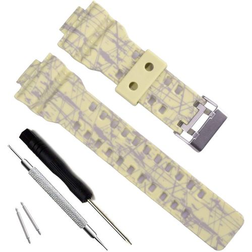 Kal-My Time Olibopo Natural Resin Replacement Watch Band Strap For Casio Mens G-Shock Gd120/Ga-100/Ga-110/Ga-100c