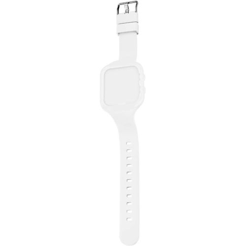 Kal-Bracelet De Montre En Silicone Avec Fermoir En Acier Inoxydable Carrée