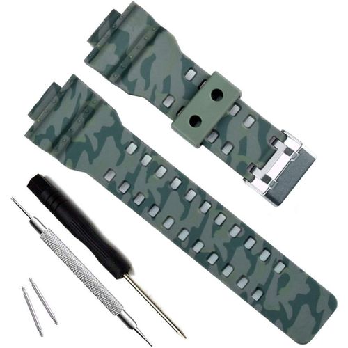 Kal-My Time Olibopo Natural Resin Replacement Watch Band Strap For Casio Mens G-Shock Gd120/Ga-100/Ga-110/Ga-100c