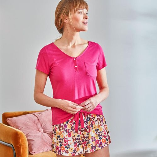 Pyjama Floryshort S Rose Fuchsia En Polyester