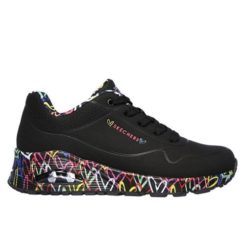 Chaussures Baskets Semelle Imprimée De Coeur Uno Loving Love Skechers