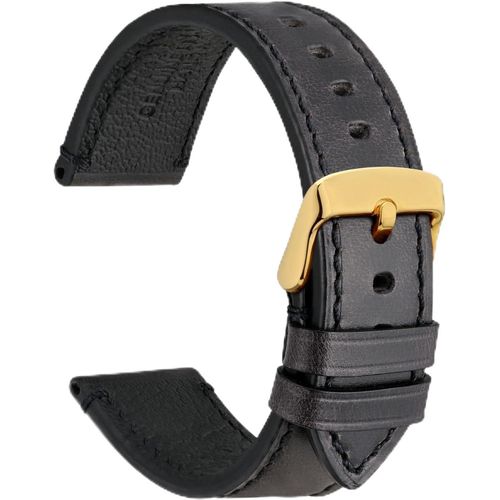Kal-Business Style Bracelet De Montre En Cuir, Boucle En Acier Inoxydable, 18 Mm 20 Mm 22 Mm 24 Mm