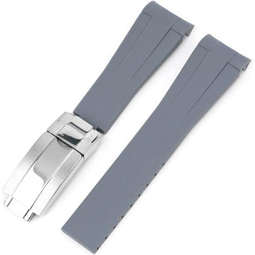 Kal-20mm Bracelet De Montre En Caoutchouc De Silicone Compatible Avec Omega X Swatch Moon Watches Diver 300m Co\U2011axial Master Chronometer 42 Mm,Globemaster 39mm,Aqua Terra 150m