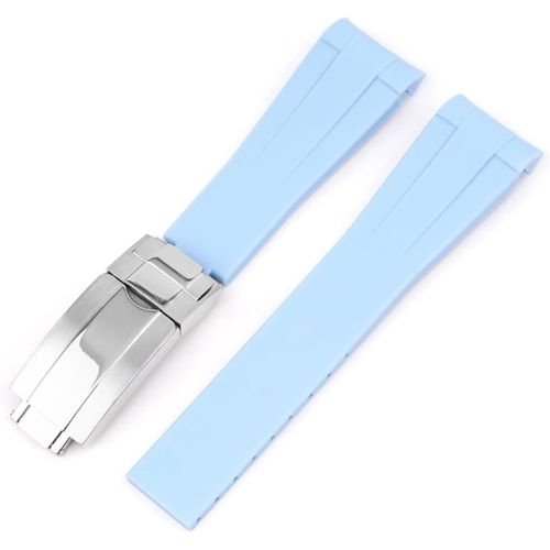Kal-20mm Bracelet De Montre En Caoutchouc De Silicone Compatible Avec Omega X Swatch Moon Watches Diver 300m Co\U2011axial Master Chronometer 42 Mm,Globemaster 39mm,Aqua Terra 150m
