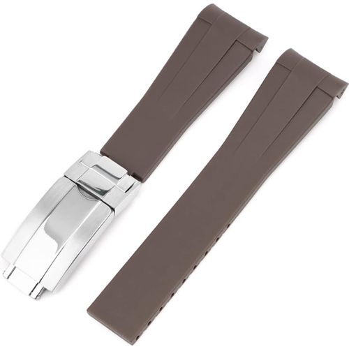 Kal-20mm Bracelet De Montre En Caoutchouc De Silicone Compatible Avec Omega X Swatch Moon Watches Diver 300m Co\U2011axial Master Chronometer 42 Mm,Globemaster 39mm,Aqua Terra 150m