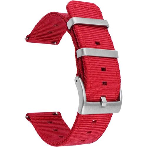 Kal-18mm Bracelets De Remplacement En Nylon Facilement Interchangeables Pour Montre Compatible Avec Fossil Q,Realme Band2; Withings/Nokia Activité Pop, Steel, Steel Hr 36mm