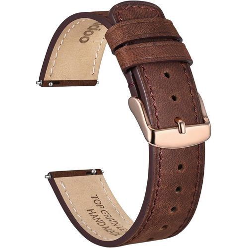 Kal-Bracelets De Montre En Cuir De Cheval Fou Pour Hommes Femmes, Bande De Remplacement Vintage À Dégagement Rapide De 18 Mm 20 Mm 22 Mm Avec Acier Inoxydable