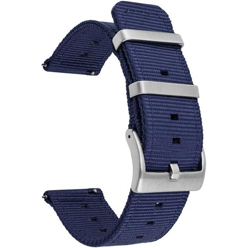 Kal-18mm Bracelets De Remplacement En Nylon Facilement Interchangeables Pour Montre Compatible Avec Fossil Q,Realme Band2; Withings/Nokia Activité Pop, Steel, Steel Hr 36mm