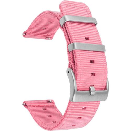 Kal-18mm Bracelets De Remplacement En Nylon Facilement Interchangeables Pour Montre Compatible Avec Fossil Q,Realme Band2; Withings/Nokia Activité Pop, Steel, Steel Hr 36mm