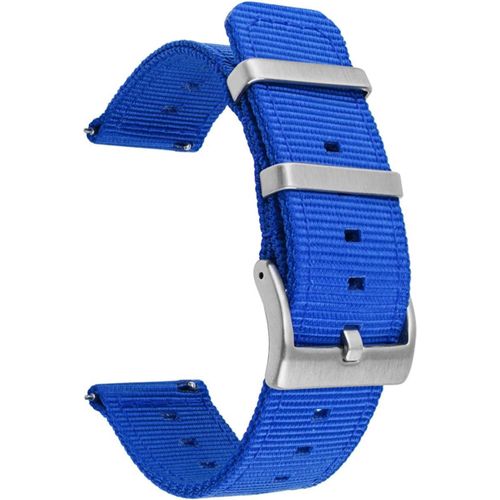Kal-18mm Bracelets De Remplacement En Nylon Facilement Interchangeables Pour Montre Compatible Avec Fossil Q,Realme Band2; Withings/Nokia Activité Pop, Steel, Steel Hr 36mm