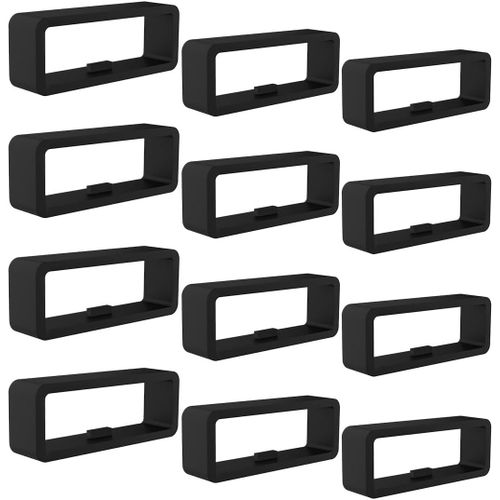 Kal-Silicone Bracelet De Montre Boucle, 12 Pcs Montre Bracelet Boucle Dragonne, Bracelet Montre Homme Bracelet Montre,Boucles De Rechange En Caoutchouc Pour Bande De Montre Pour Femme Homme Enfant