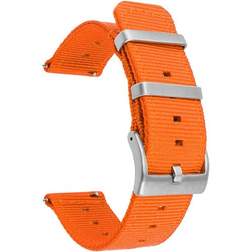 Kal-18mm Bracelets De Remplacement En Nylon Facilement Interchangeables Pour Montre Compatible Avec Fossil Q,Realme Band2; Withings/Nokia Activité Pop, Steel, Steel Hr 36mm
